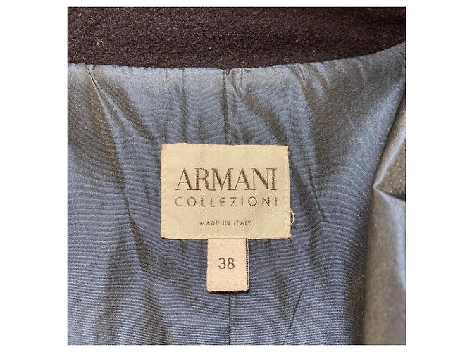 Abrigo de lana y cashmere Armani Collezioni Azul Azul marino - vista 8