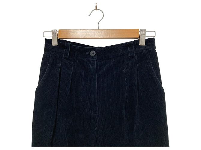Apc A.P.C. Corduroy Wide Trousers Black - view 3