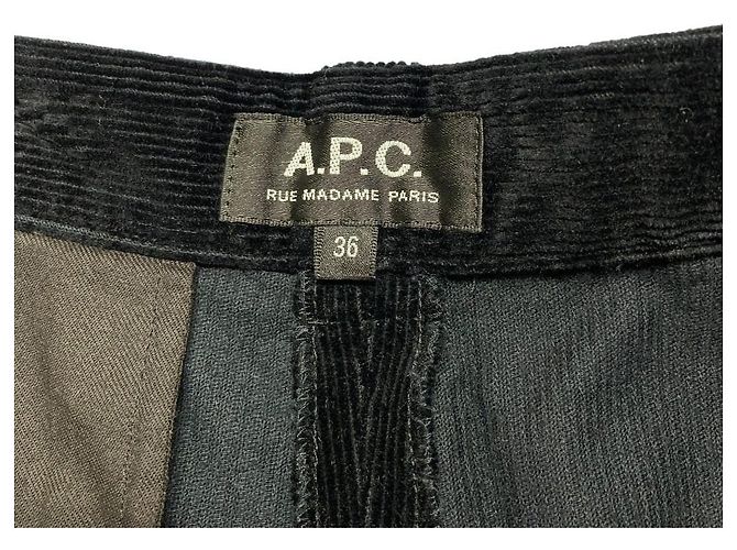Apc A.P.C. Corduroy Wide Trousers Black - view 5