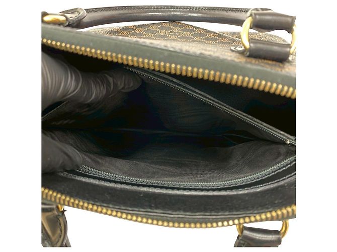 Céline Celine Macadam Lederhandtasche Schwarz - Ansicht 10
