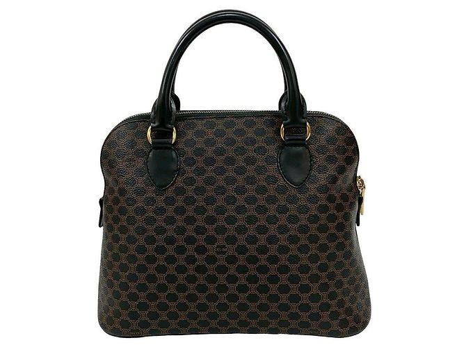 Céline Celine Macadam Lederhandtasche Schwarz - Ansicht 3