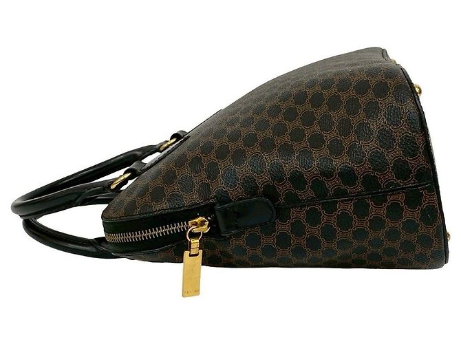 Céline Celine Macadam Lederhandtasche Schwarz - Ansicht 5