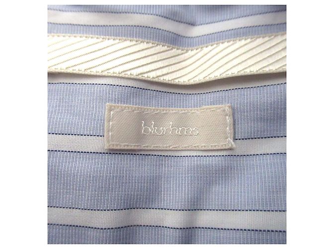 Autre Marque Vestido camisa de algodón a rayas blurhms Azul - vista 7