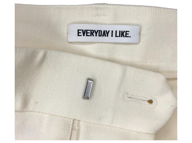 Autre Marque EVERYDAY I LIKE. Wide Flare Hose Weiß - Ansicht 3