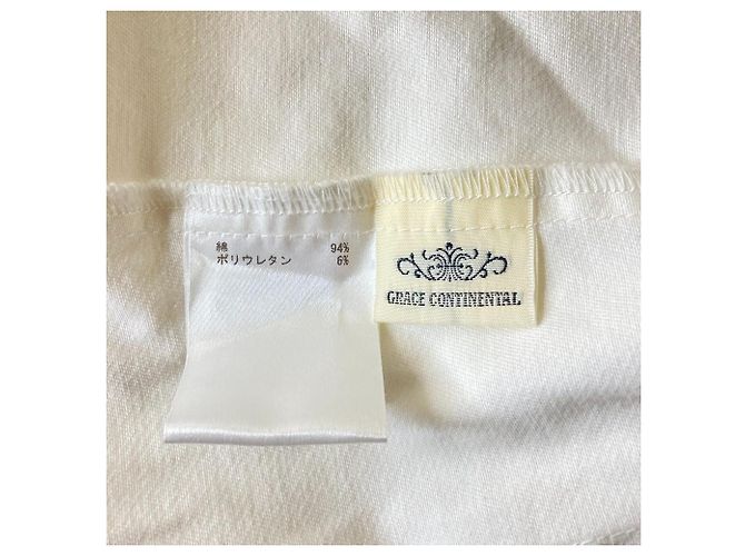 Autre Marque Gonna a sirena chino GRACE CONTINENTAL Gonna in cotone Bianco - Ansicht 3