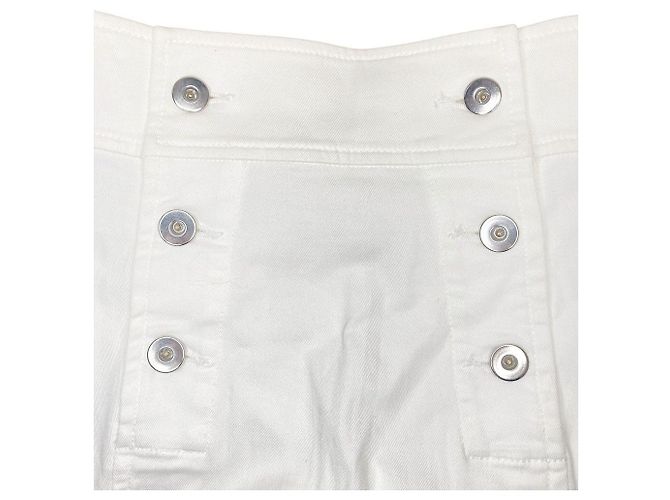 Autre Marque Gonna a sirena chino GRACE CONTINENTAL Gonna in cotone Bianco - Ansicht 4