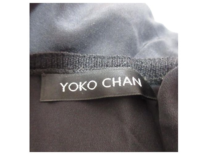 Autre Marque Top de malha combo de seda de manga curta YOKO CHAN Preto - vista 7