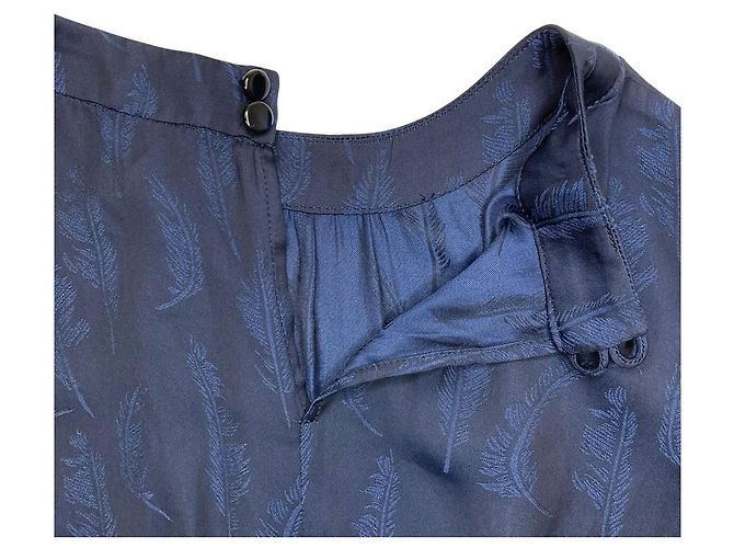 Autre Marque green label relaxing Feather Pattern Long Dress Blue Navy blue - view 5