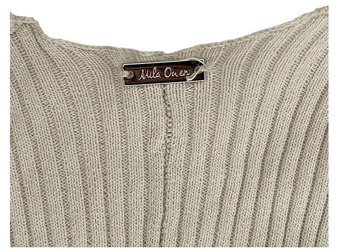 Autre Marque Mila Owen Long Cardigan Beige - vista 4