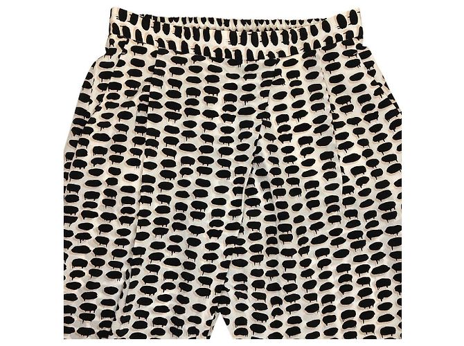 Stella Mc Cartney Stella McCartney Seiden-Ripphose Weiß - Ansicht 4