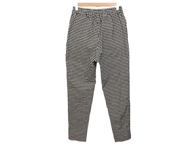 Autre Marque CELFORD Gingham Check Easy Pants Nero - vista 2