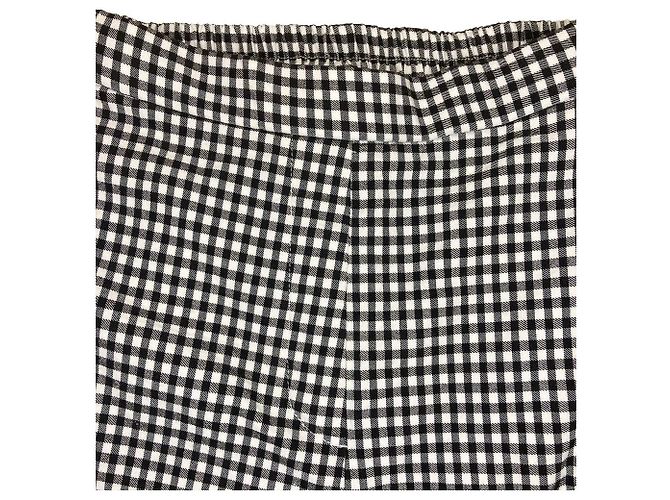 Autre Marque CELFORD Gingham Check Easy Pants Nero - vista 4