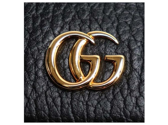 Tarjetero de piel Gucci GG Marmont Negro - vista 5