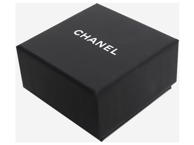Chanel Orecchini rotondi a catena intrecciata viola e nera Porpora - vista 6