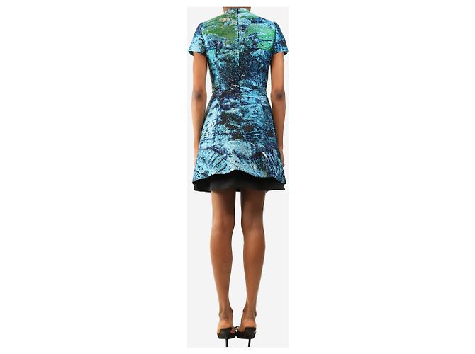 Proenza Schouler Vestido de tweed azul bordado - size UK 4 - vista 2