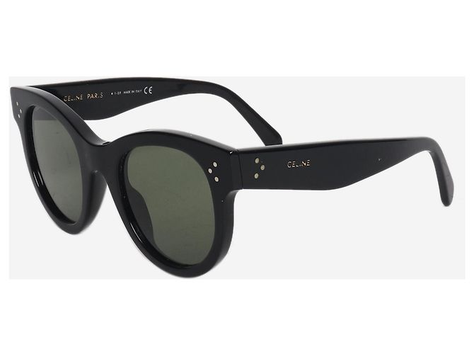 Céline Schwarze Sonnenbrille mit rundem Gestell - Ansicht 2
