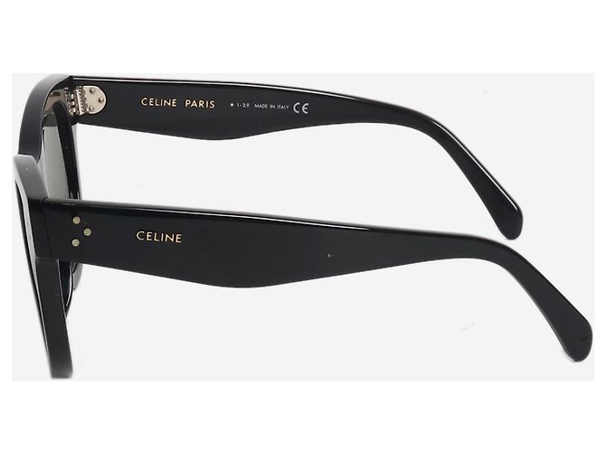 Céline Schwarze Sonnenbrille mit rundem Gestell - Ansicht 3