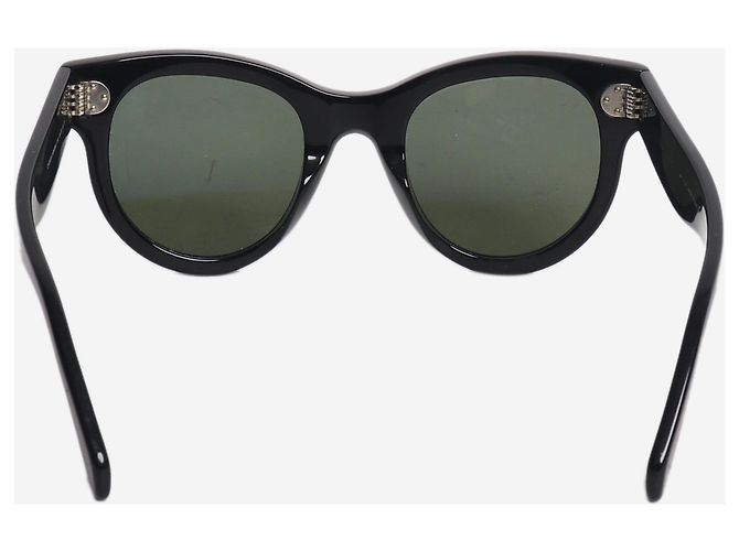 Céline Schwarze Sonnenbrille mit rundem Gestell - Ansicht 4