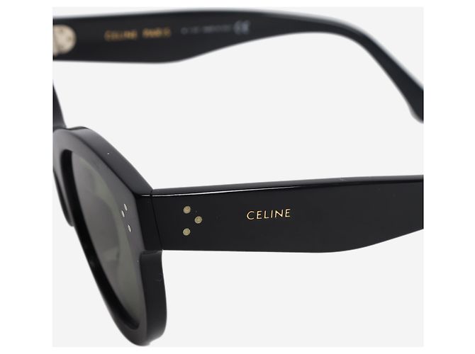 Céline Schwarze Sonnenbrille mit rundem Gestell - Ansicht 5