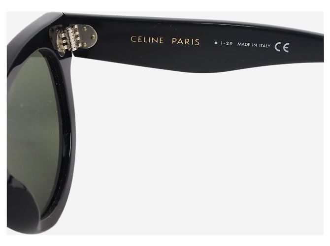 Céline Schwarze Sonnenbrille mit rundem Gestell - Ansicht 6