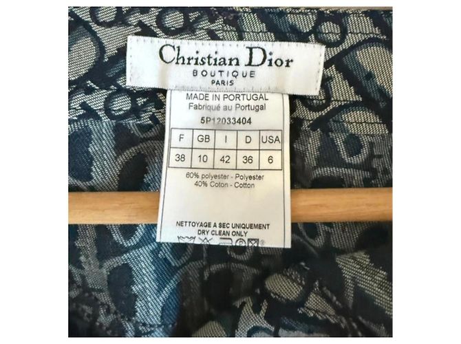 Minigonna monogram Christian Dior Blu Monogramma - vista 3