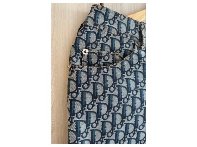 Minigonna monogram Christian Dior Blu Monogramma - vista 7