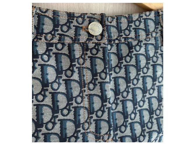 Minigonna monogram Christian Dior Blu Monogramma - vista 8