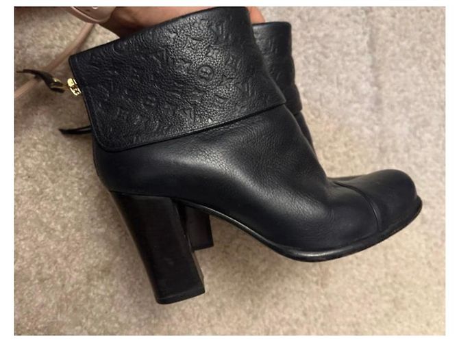 Stivaletti Louis Vuitton in pelle Monogram nera Nero - vista 4