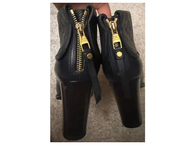 Stivaletti Louis Vuitton in pelle Monogram nera Nero - vista 9