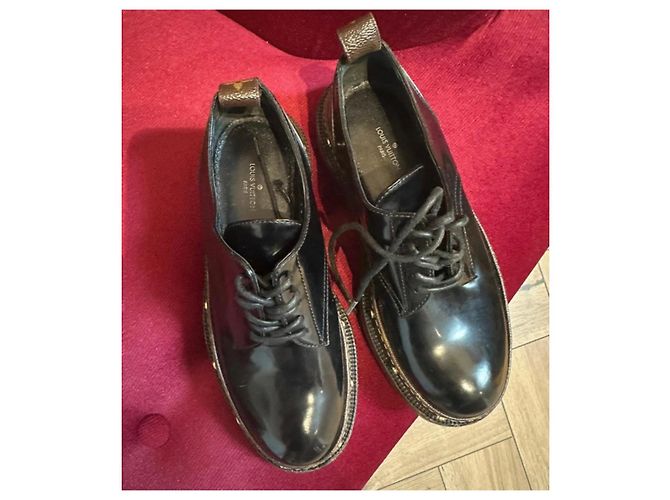 Scarpe Derby con plateau Monogram Louis Vuitton Marrone Nero - vista 7