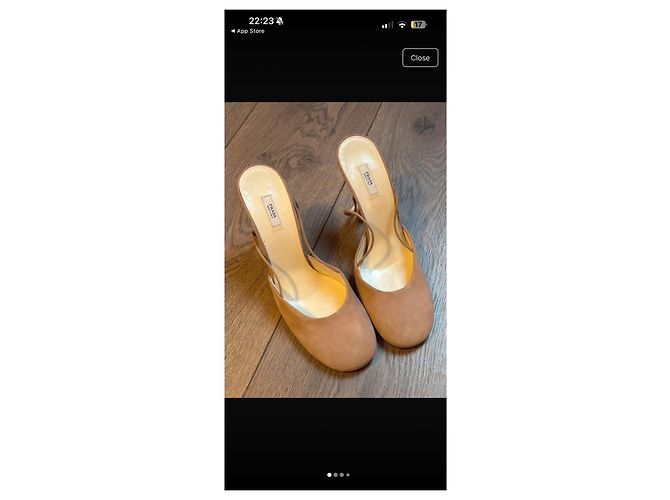 Décolleté slingback in camoscio Prada Beige - vista 6