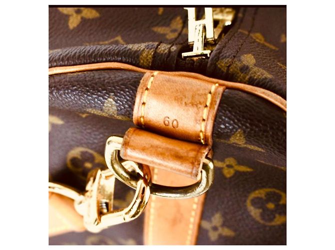 Louis Vuitton Borsa da viaggio Keepall 60 in tela Monogram Marrone Monogramma - vista 12