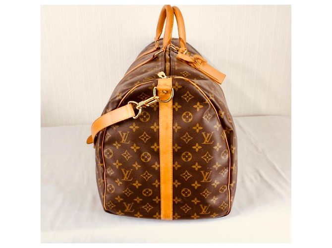Louis Vuitton Borsa da viaggio Keepall 60 in tela Monogram Marrone Monogramma - vista 2