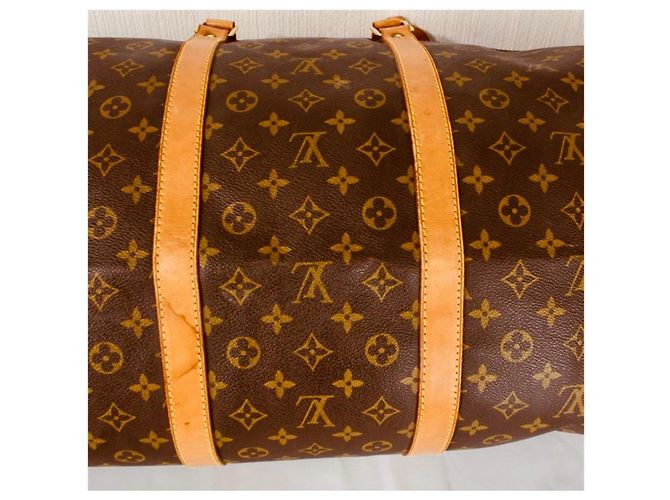 Louis Vuitton Borsa da viaggio Keepall 60 in tela Monogram Marrone Monogramma - vista 4
