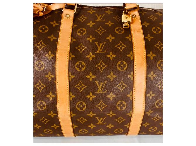 Louis Vuitton Borsa da viaggio Keepall 60 in tela Monogram Marrone Monogramma - vista 6