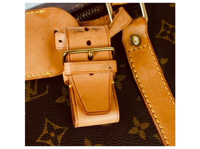 Louis Vuitton Borsa da viaggio Keepall 60 in tela Monogram Marrone Monogramma - vista 9