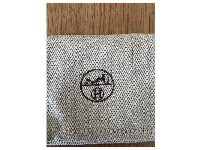Hermès Be Happy leather bracelet size 5 Brown White Golden - view 8