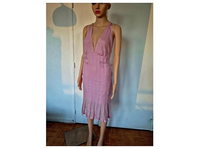 Vestido Chanel de seda rosa - vista 2