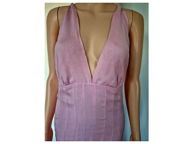 Vestido Chanel de seda rosa - vista 3