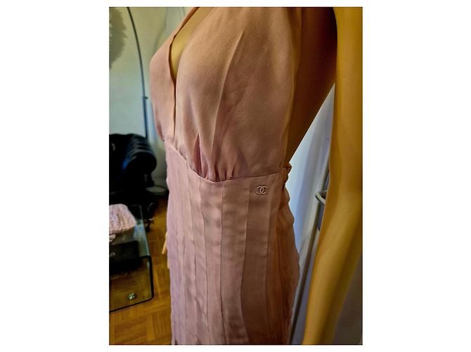 Vestido Chanel de seda rosa - vista 4