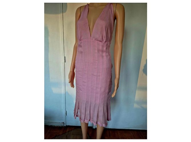 Vestido Chanel de seda rosa - vista 5