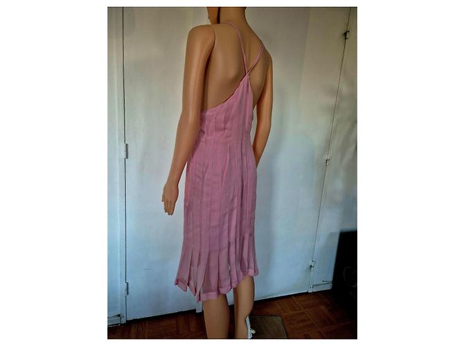 Vestido Chanel de seda rosa - vista 6