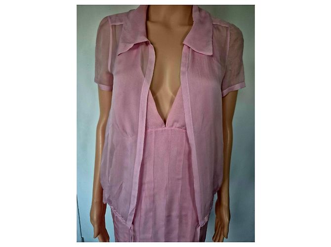 Vestido Chanel de seda rosa - vista 8