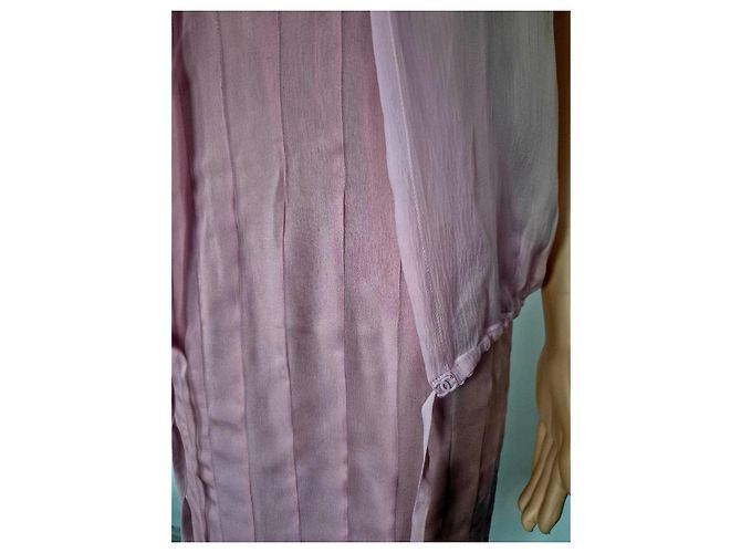 Vestido Chanel de seda rosa - vista 9