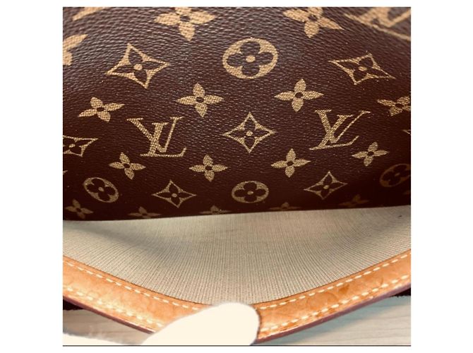 Borsa a tracolla stile Messenger Louis Vuitton Monogram Reporter PM Marrone Monogramma - vista 11