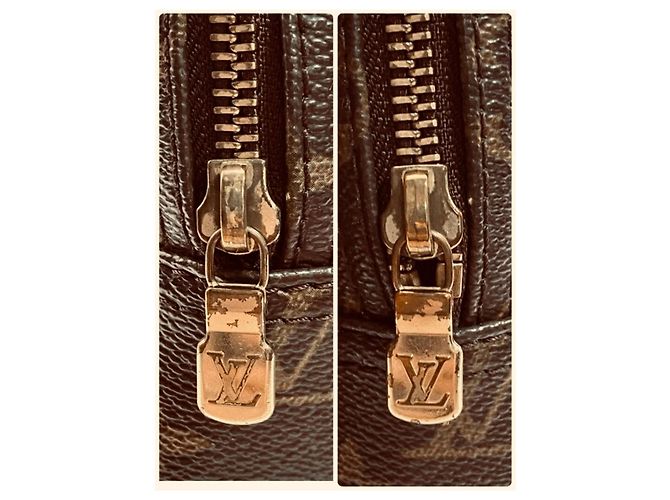Borsa a tracolla stile Messenger Louis Vuitton Monogram Reporter PM Marrone Monogramma - vista 13