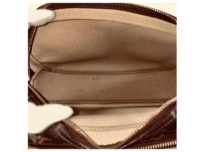 Borsa a tracolla stile Messenger Louis Vuitton Monogram Reporter PM Marrone Monogramma - vista 7