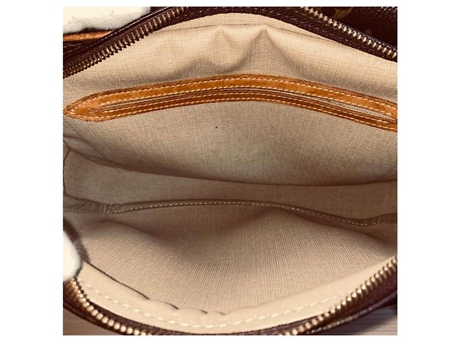 Borsa a tracolla stile Messenger Louis Vuitton Monogram Reporter PM Marrone Monogramma - vista 8