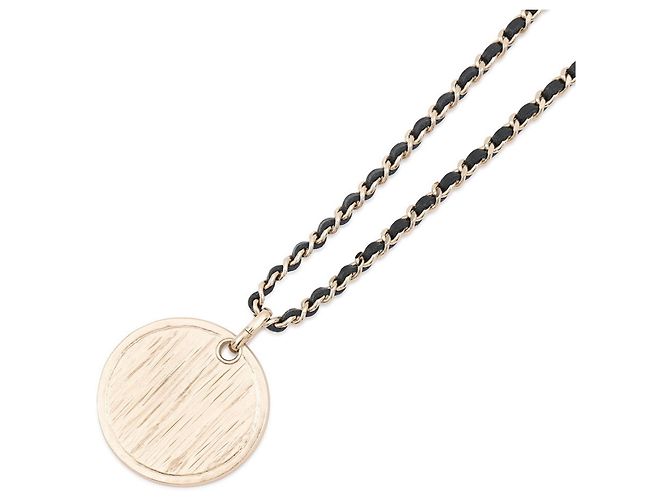 Collar Chanel de strass Dorado - vista 3