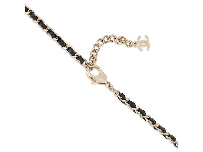 Collar Chanel de strass Dorado - vista 5